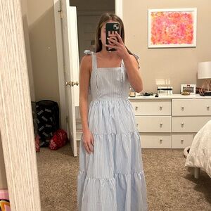 Striped Blue and White Women's Dress